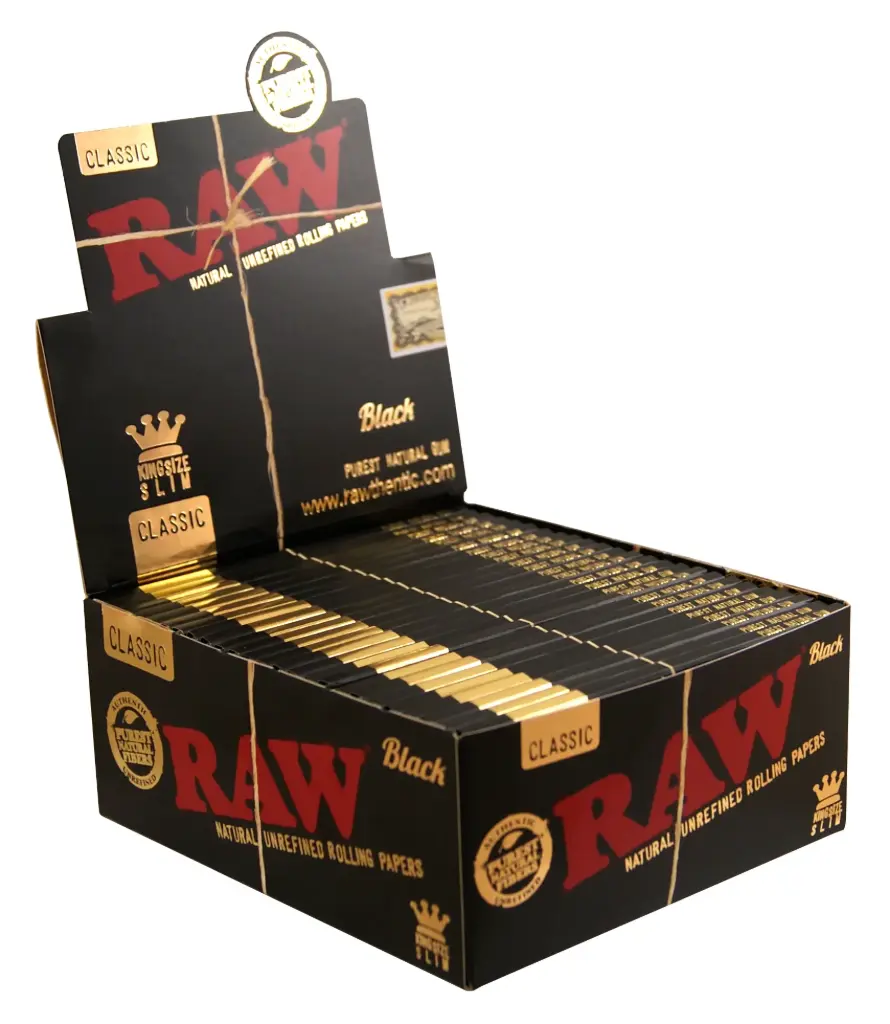 PAPEL RAW BLACK KS  SLIM  (110MM)(50U.)