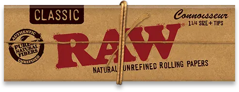 PAPEL RAW CONNOISSEUR 1.1/4 + TIPS (78MM) (24)