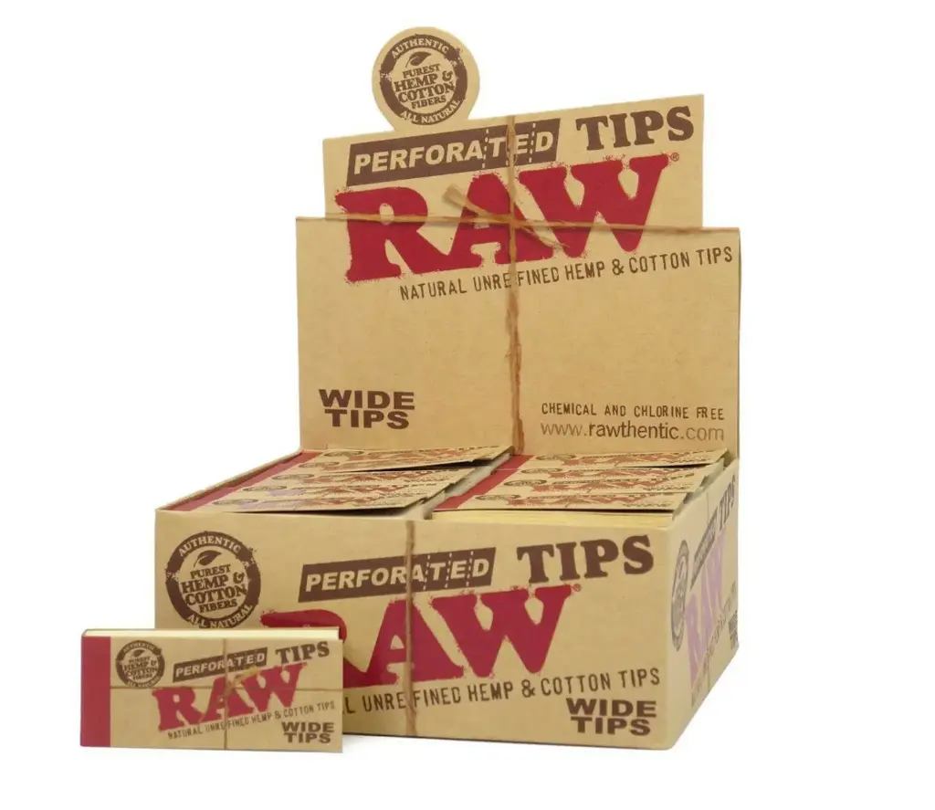 RAW WIDE TIPS PERFORATED (50)