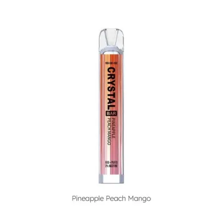 PACK 10 VAPER DESECHABLE SKE CRYSTAL BAR PINEAPPLE PEACH MANGO 20MG (PIÑA, MELOCOTÓN Y MANGO)