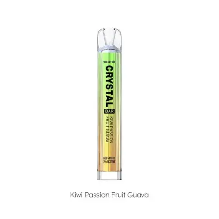 PACK 10 VAPER DESECHABLE SKE CRYSTAL BAR KIWI PASSION FRUIT GUAVA 20MG (KIWI, FRUTA DE LA PASIÓN Y GUAYABA)