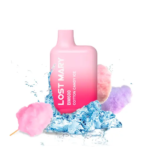 PACK 10 VAPER DESECHABLE LOST MARY 600 COTTON CANDY ICE 20MG (ALGODÓN DE AZÚCAR)