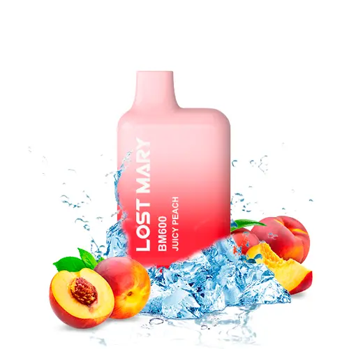 PACK 10 VAPER DESECHABLE LOST MARY 600 JUICY PEACH 20MG (MELOCOTÓN)