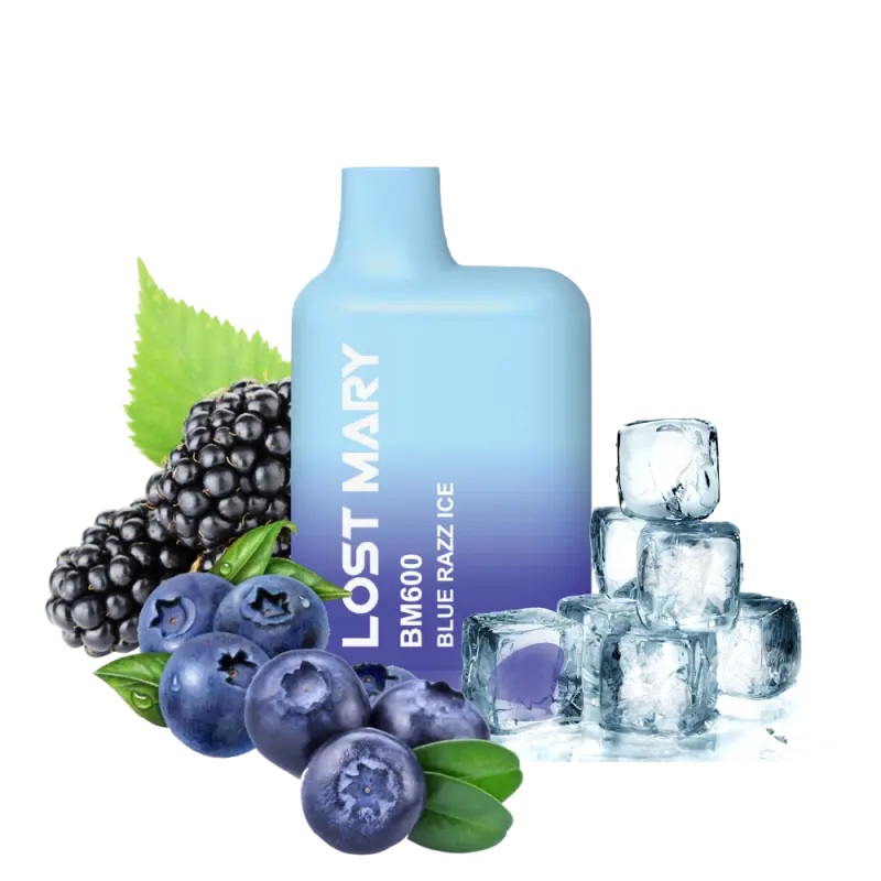 PACK 10 VAPER DESECHABLE LOST MARY 600 BLUE RAZZ ICE 20MG (FRAMBUESAS Y ARÁNDANOS NEGRO)