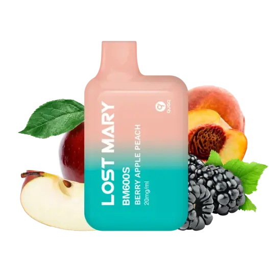 PACK 10 VAPER DESECHABLE LOST MARY BERRY APPLE PEACH 20MG (BAYAS, MANZANA Y MELOCOTÓN)