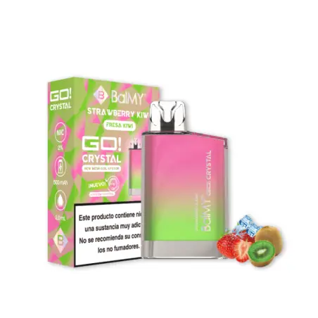 VAPER DESECHABLE BALMY GO CRYSTAL 20MG STRAWBERRY-KIWI (FRESA Y KIWI)