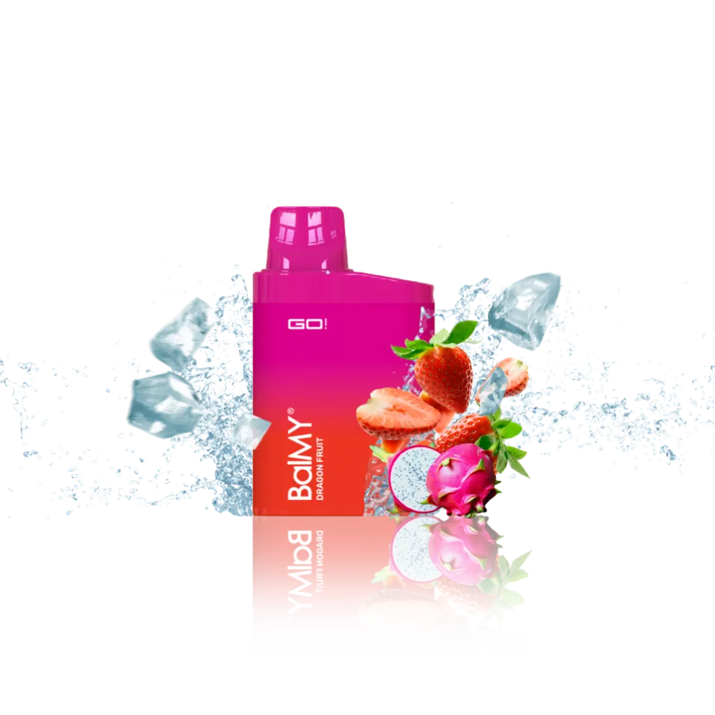 VAPER DESECHABLE BALMY GO CRYSTAL 20MG DRAGON FRUIT (FRUTA DEL DRAGÓN)
