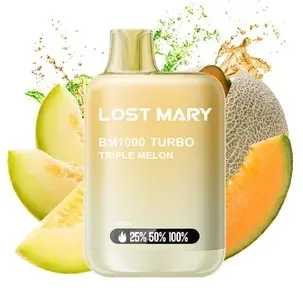 PACK 10 VAPER DESECHABLE LOST MARY BM1000 TRIPLE MELÓN 20MG (MELÓN)
