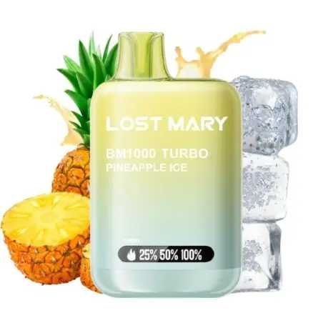 PACK 10 VAPER DESECHABLE LOST MARY BM1000 PINEAPPLE 20MG (PIÑA)