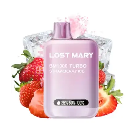 PACK 10 VAPER DESECHABLE LOST MARY BM1000 STRAWBERRY ICE 20MG (FRESA)