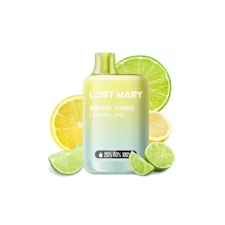 PACK 10 VAPER DESECHABLE LOST MARY BM1000 LEMON LIME 20MG (LIMON Y LIMA)