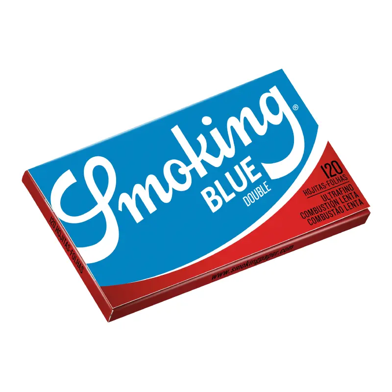 PAPEL SMOKING Nº8 BLUE DOBLE VENTANA/120 HOJAS (70MM) (25)