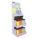 EXP. 100 ENCENDEDORES MINI BIC J25 COLORES PASTEL + BOLÍGRAFOS BIC (24)