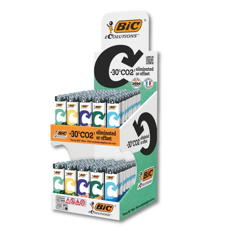 EXP. 100 ENCENDEDORES BIC J26 ECO + 100 BOLIS BIC ECO