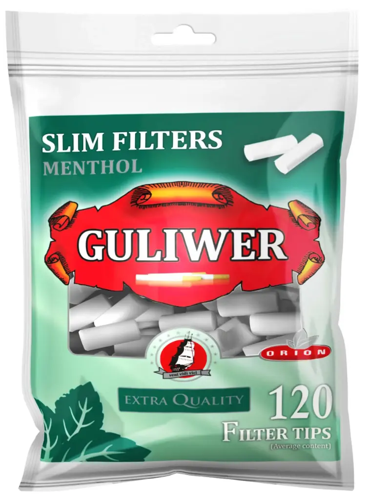 FILTROS GULIWER SLIM MENTHOL 120 (34x120)