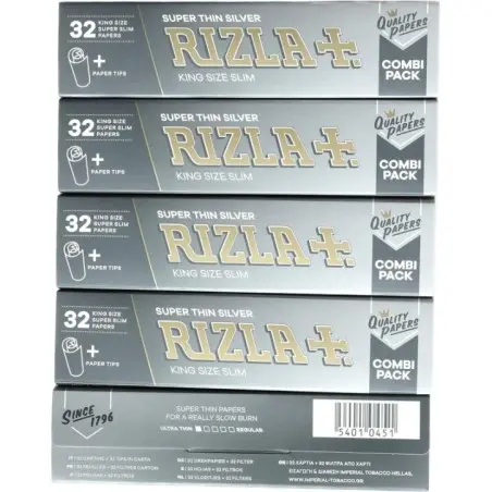 PAPEL RIZLA PLATA KS SLIM + TIPS (24)