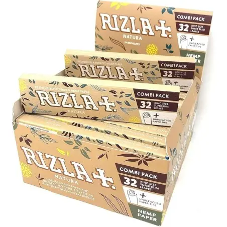 PAPEL RIZLA NATURAL KS SLIM + TIPS  (24)