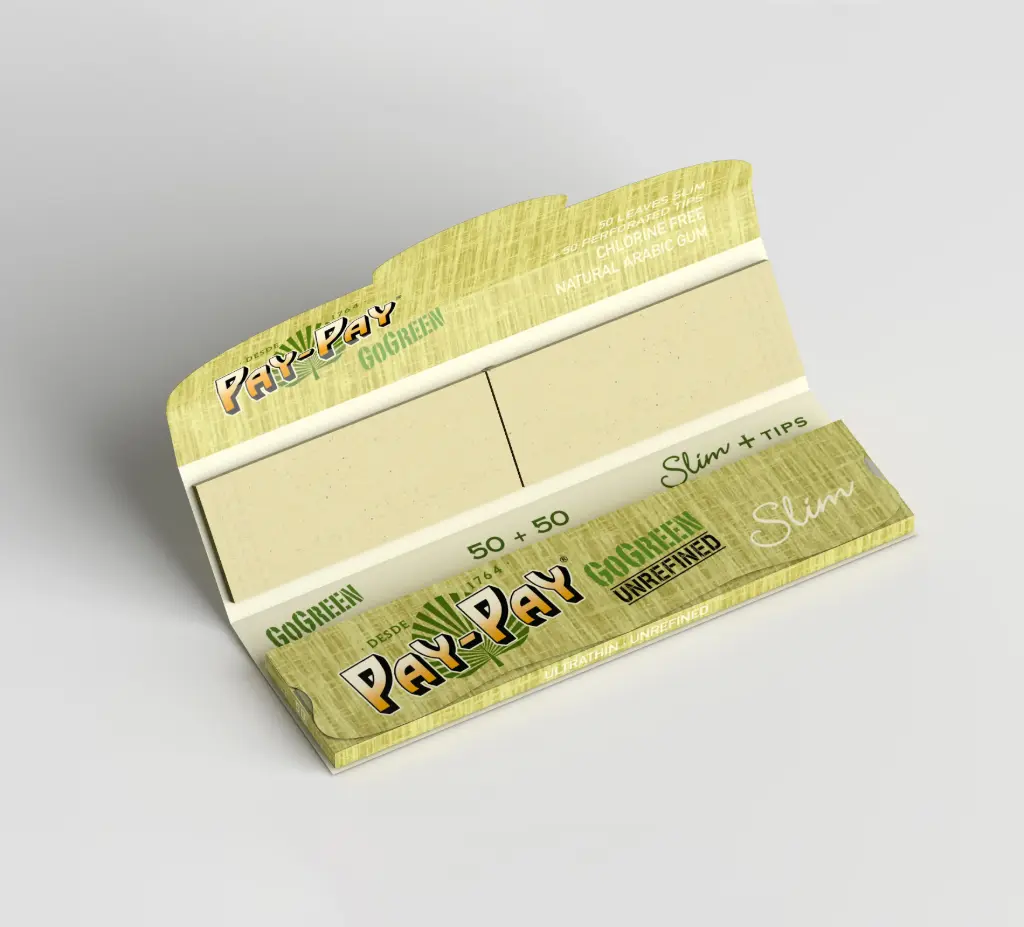 PAPEL PAY-PAY GO GREEN SLIM + FILTROS TIPS GO GREEN (110MM)(24)