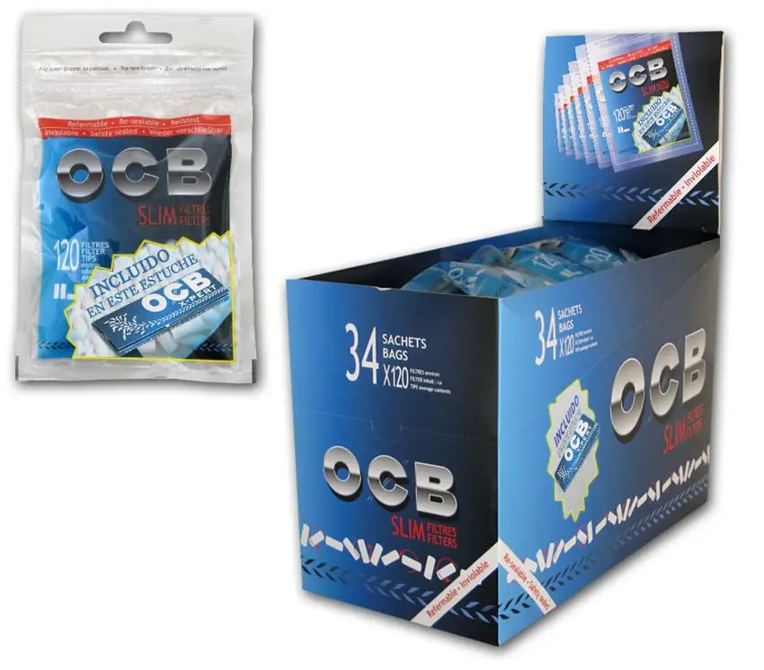 FILTROS OCB SLIM 6 MM + LIBRITO OCB X-PERT BLUE Nº1 (120x34)
