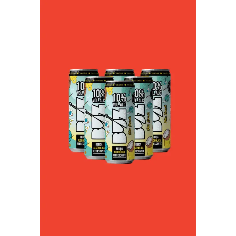 EXP 12 BOTES BUZ PIÑA COCO 330ML (10%)