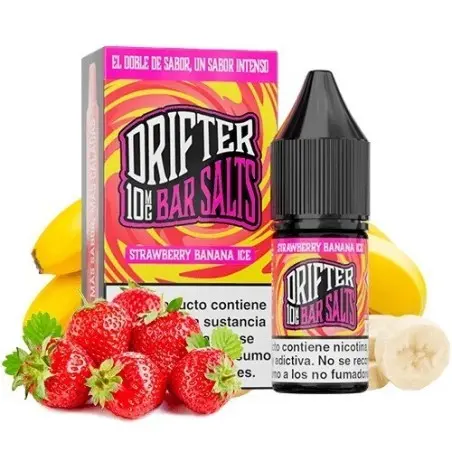 LIQUIDO DRIFTER BAR SALTS STRAWBERRY BANANA ICE (FRESA Y PLÁTANO) 10MG 10ML