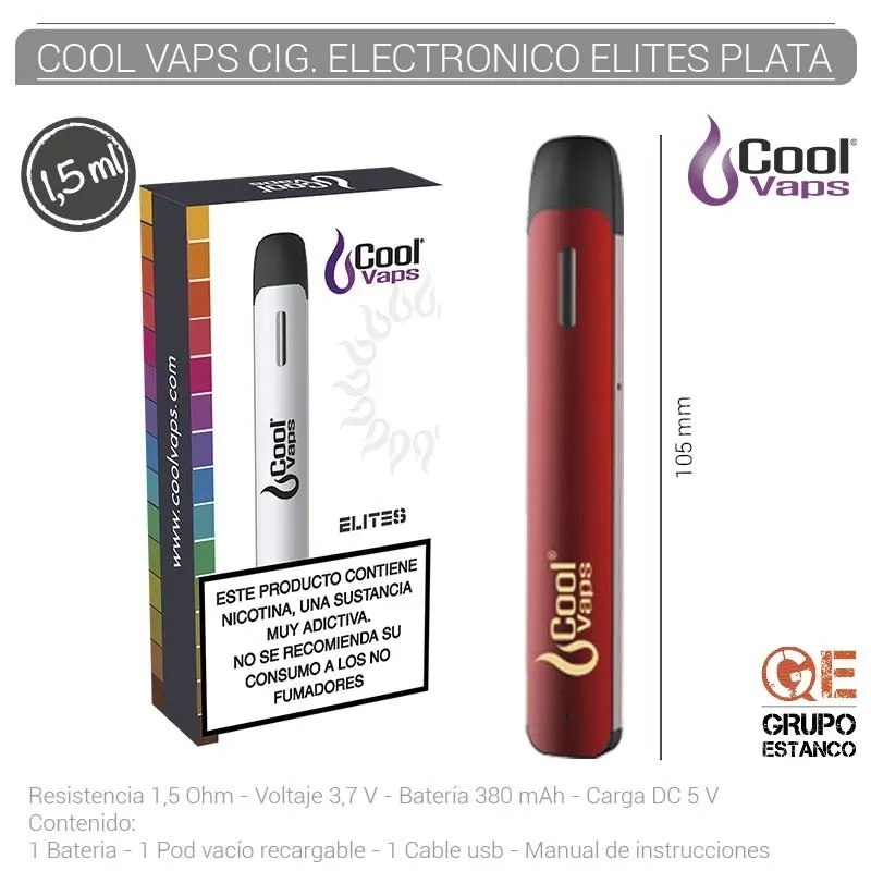 COOLVAPS POD  ELITES TDP2 ROJO