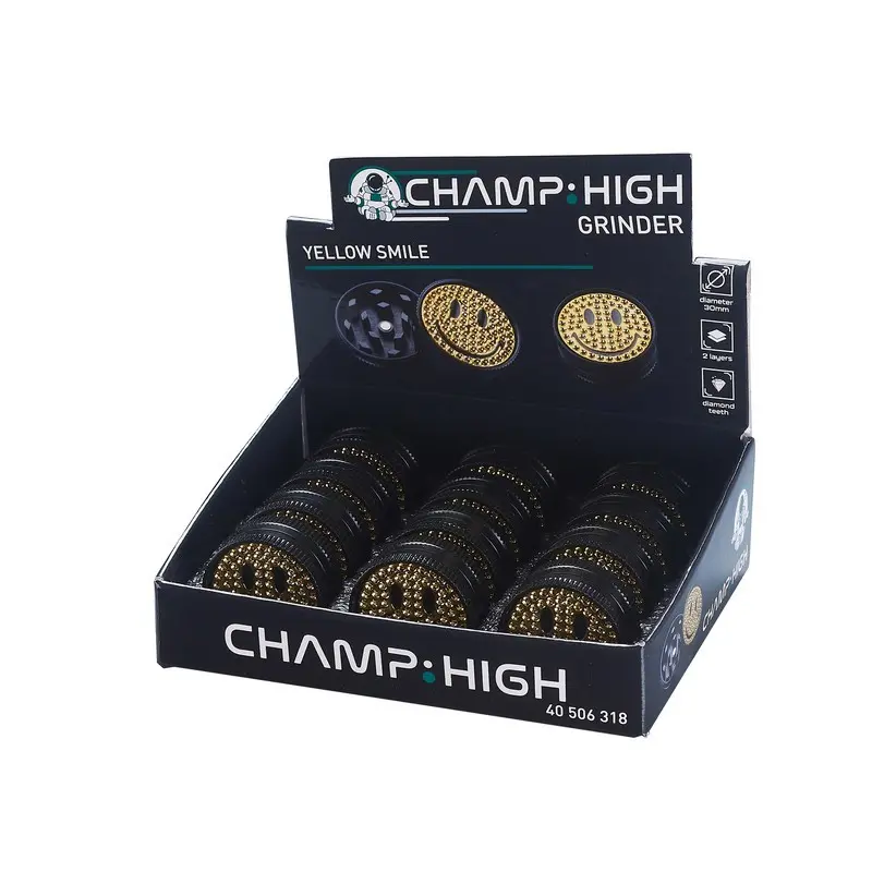 EXP. 12 GRINDER METAL CHAMP YELLOW SMILE 30MM 2P