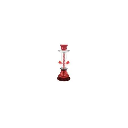 SHISHA FUKITA CLEAR NECK ROJA 28CM 1 MANGUERA