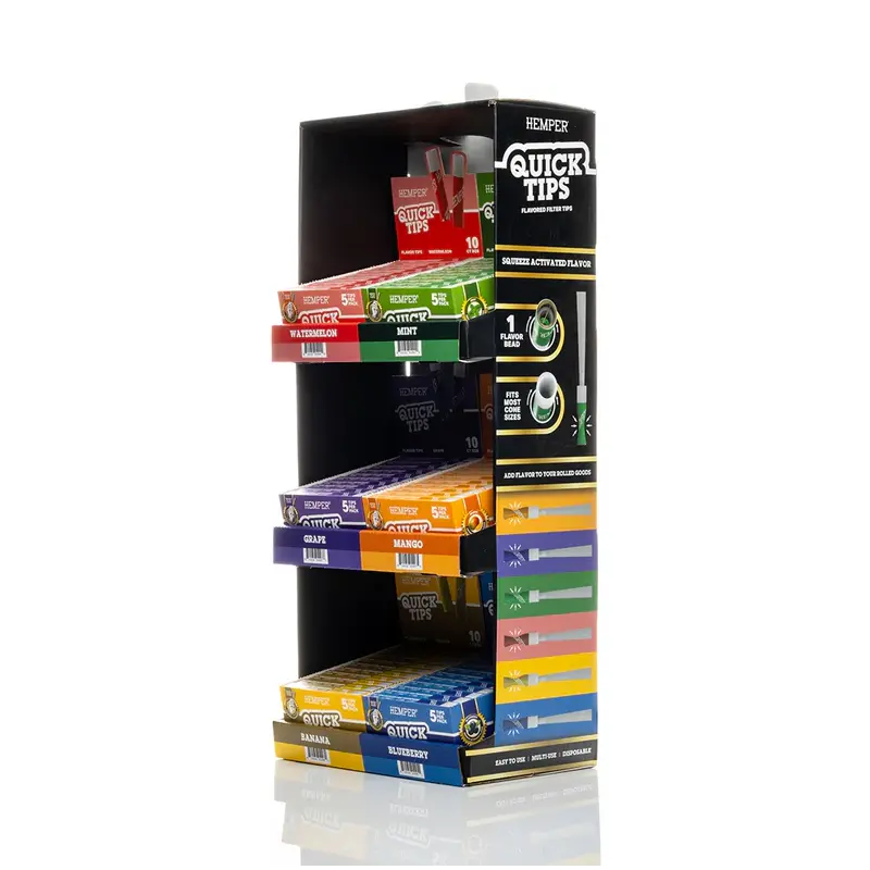 EXPOSITOR FILTRO CON CÁPSULA HEMPER QUICK TIPS (6 SABORES)
