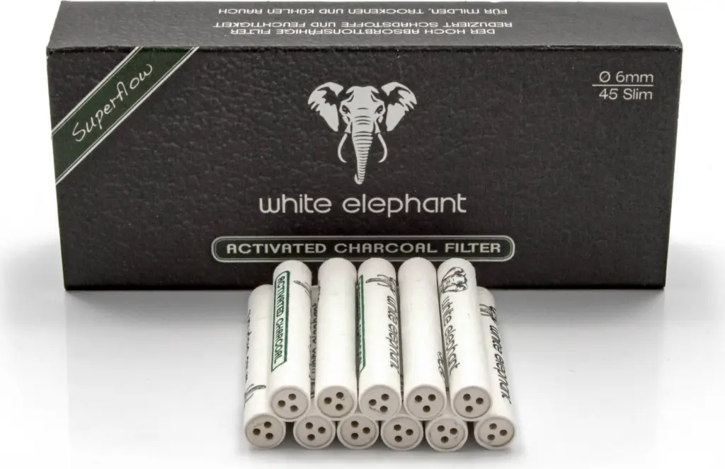 FILTROS CARBÓN ACTIVO WHITE ELEPHANT 6MM (45x15)
