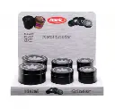 EXP 6 GRINDER ATOMIC BLACK HEMP ALUMINIO 4 PCS (3 TAMAÑOS)