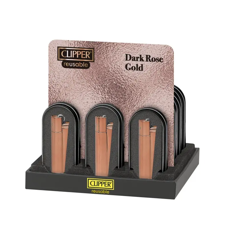 EXP 12 CLIPPER LARGE METAL DARK ROSE