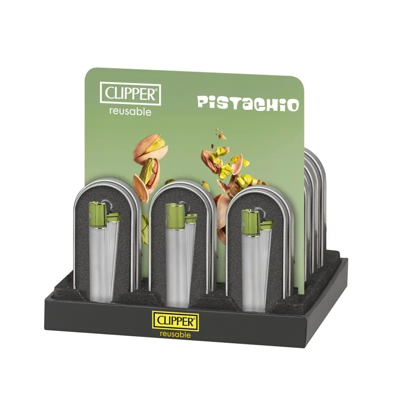 EXP 12 CLIPPER METAL PISTACHO C/CAJA