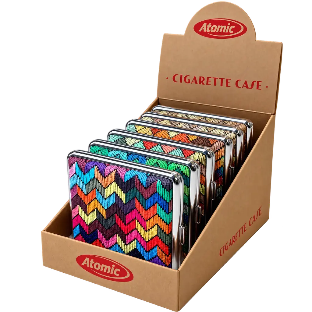 EXP 6 PITILLERA ATOMIC ZIGZAG METALICA (4 COLORES)