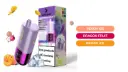 PACK 5 VAPER DESECHABLE BIG ME 3 EN 1 VIOLET 0% NICOTINA 80K PEACH, DRAGON Y MANGO (MELOCOTON, FRUTA DEL DRAGON Y MANGO)