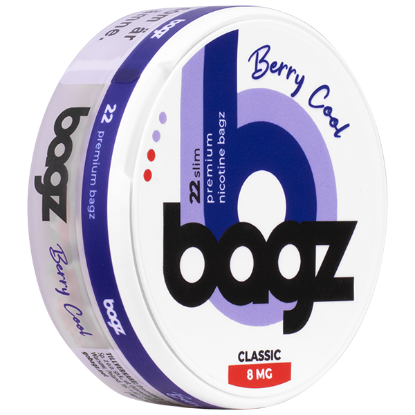 PACK 5 BOTES BAGZ BERRY COOL 8MG (CLASSIC)