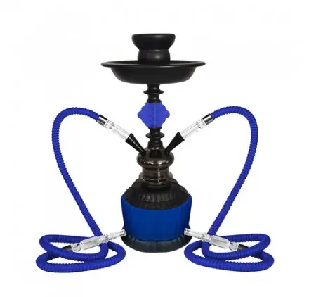 SHISHA ATOMIC CAKE AZUL 33CM (2 MANGUERAS)