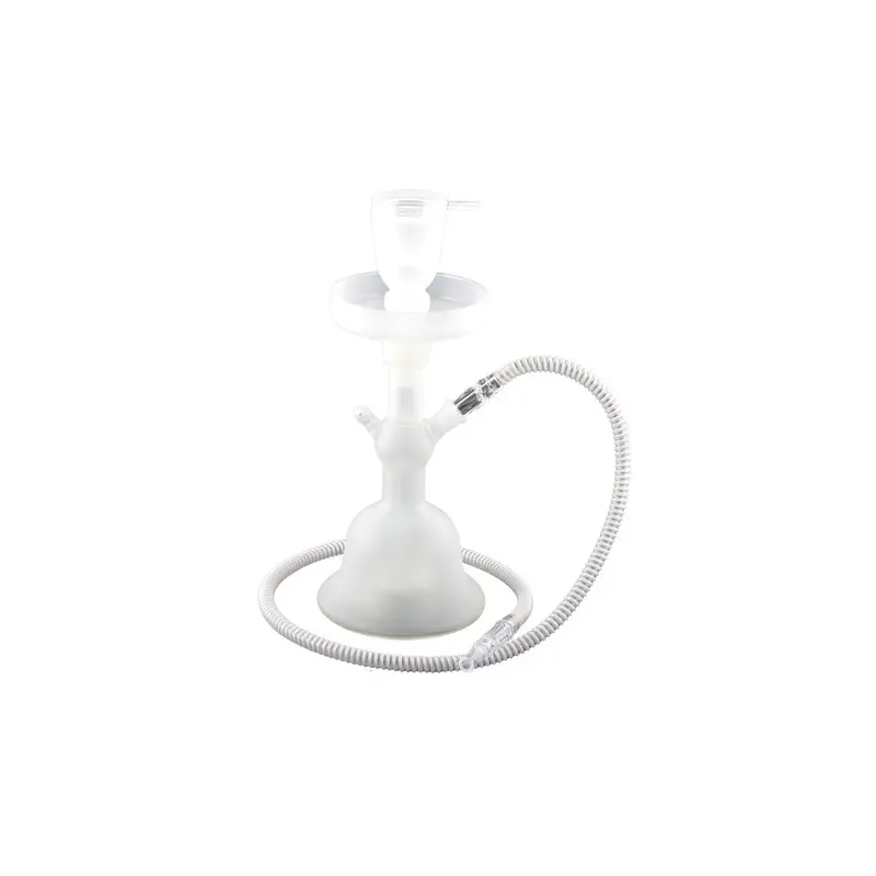 SHISHA ATOMIC GLASS BLANCA 35CM (1 MANGUERA) + KIT