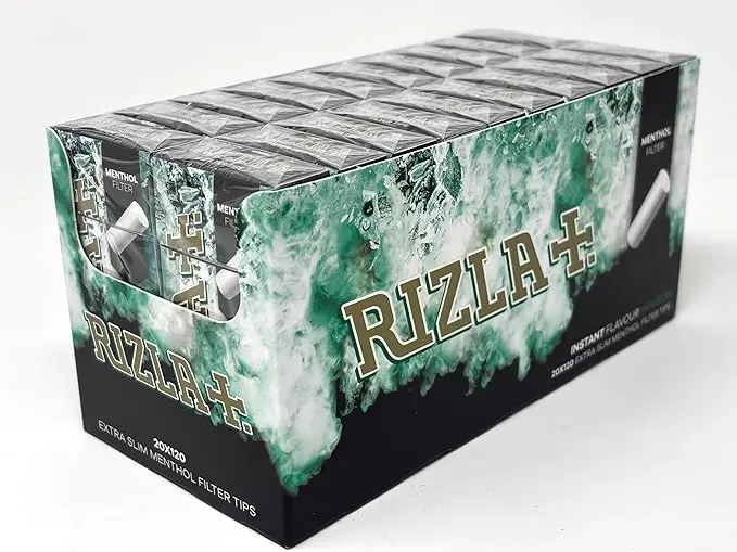 EXP 20 CAJITAS 120 FILTROS MENTOL RIZLA (5.7MM)