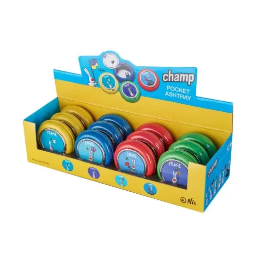 [40519047] EXP 12 CENICEROS DE BOLSILLO (4 COLORES)