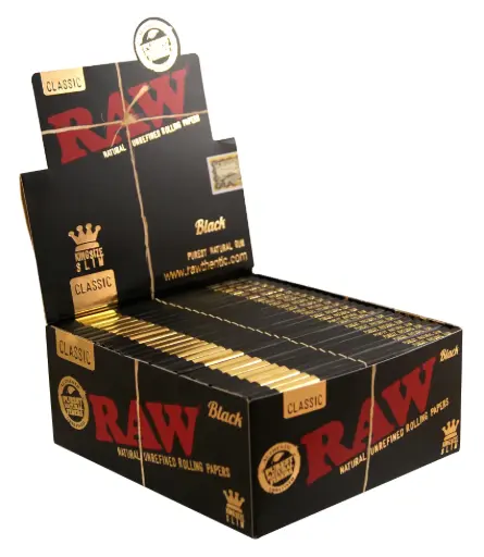 [13590] PAPEL RAW BLACK KS  SLIM  (110MM)(50U.)