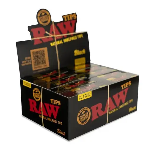 [14057] RAW BLACK TIPS (50 TIPS) (50 LIBRITOS)