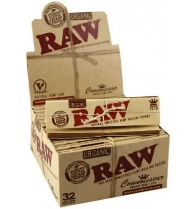 [12187] PAPEL RAW CONNOISSEUR SLIM  + TIPS ORGANIC (110MM) (24)