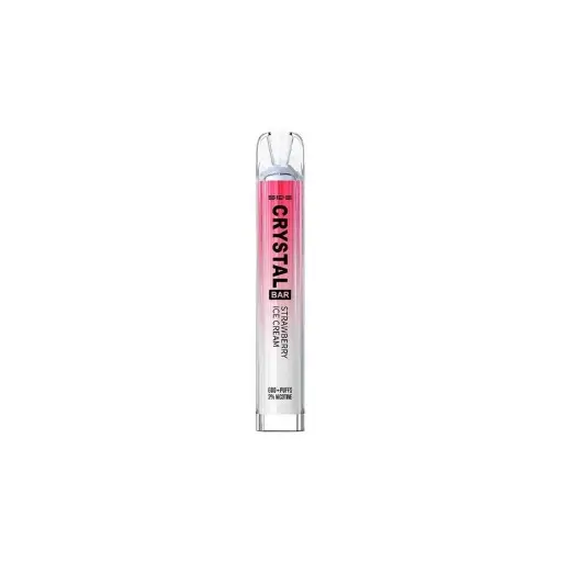 [CR-14] PACK 10 VAPER DESECHABLE SKE CRYSTAL BAR STRAWBERRY ICE CREAM 20MG (HELADO DE FRESA)