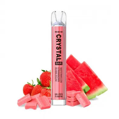[CR-15] PACK 10 VAPER DESECHABLE SKE CRYSTAL BAR WATERMELON STRAWBERRY BUBBLEGUM 20MG (SANDÍA Y CHICLE DE FRESA)