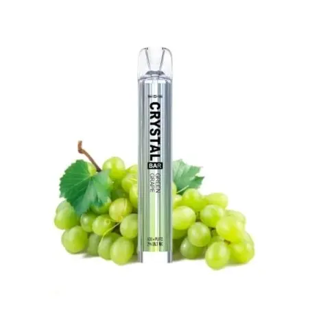 [CR-24] PACK 10 VAPER DESECHABLE SKE CRYSTAL BAR GREEN GRAPE