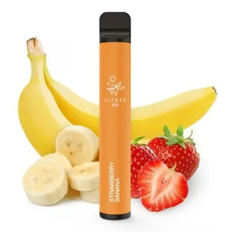 [EB-17] PACK 10 VAPER DESECHABLE ELFBAR STRAWBERRY BANANA 20MG (FRESA Y PLÁTANO)