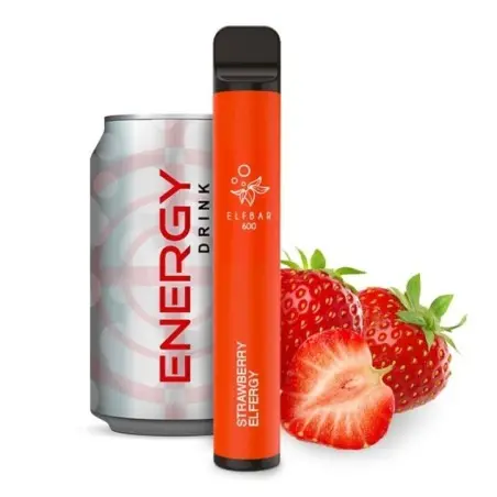 [EB-22] PACK 10 VAPER DESECHABLE ELFBAR ELFBULL STRAWBERRY 20MG (BEBIDA ENERGÉTICA Y FRESA)