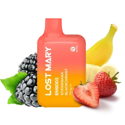 [LM-42] PACK 10 VAPER DESECHABLE LOST MARY STRAWNANA BLACKCURRANT 20MG (FRESA, PLÁTANO Y GROSELLA NEGRA)