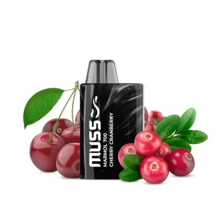 [MUSS-11] VAPER DESECHABLE MUSS MARMOL 700 CHERRY CRANBERRY (CEREZA y GROSELLA)